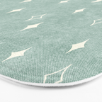 moon and stars - surf blue Bath Mat Gallery Image 3
