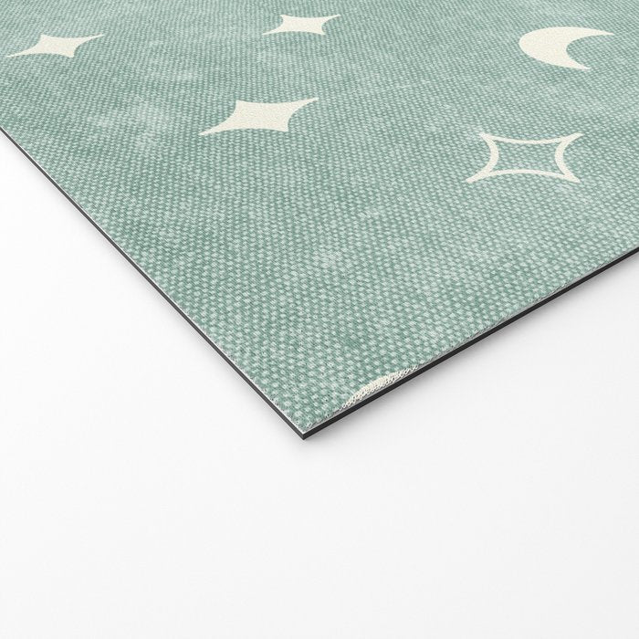 moon and stars - surf blue Welcome Mat Gallery Image 2