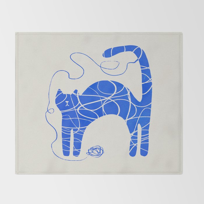 Wool Cat Throw Blanket Gallery Image 2