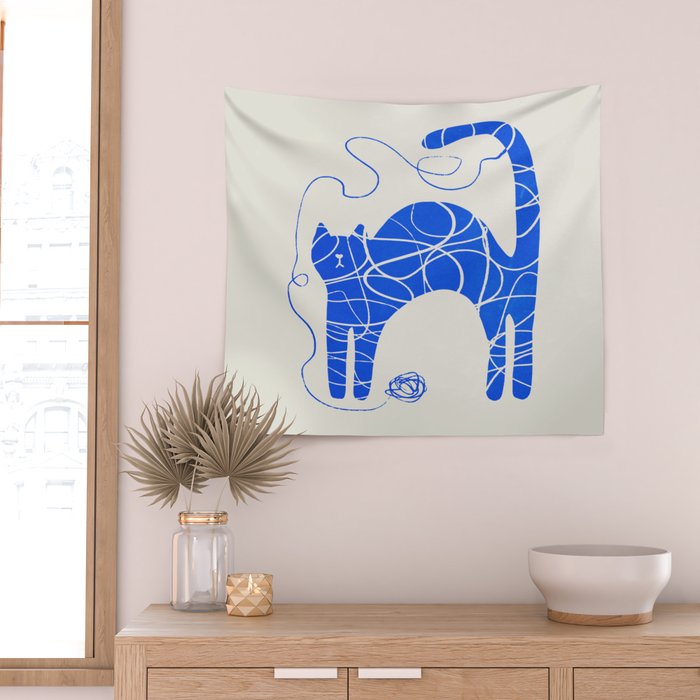 Wool Cat Wall Tapestry Gallery Image 2