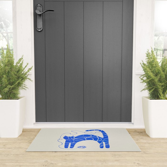 Wool Cat Welcome Mat Gallery Image 3