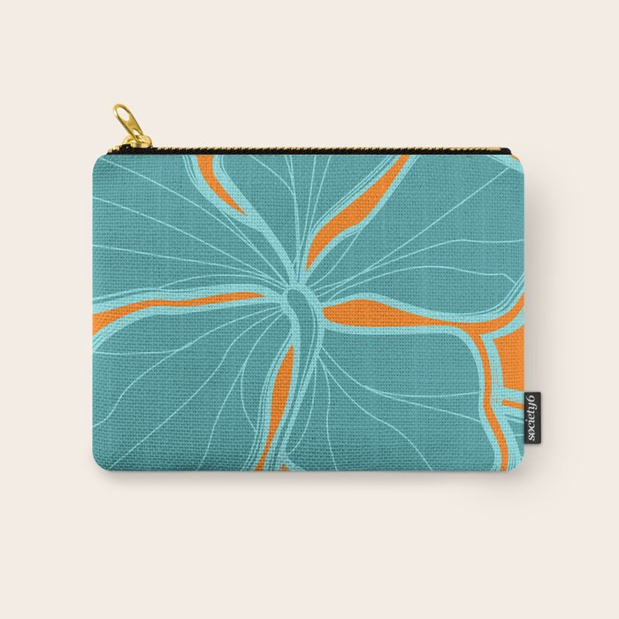 Kailua Hibiscus Hawaiian Engineered Floral Carry All Pouch Gallery Image 1