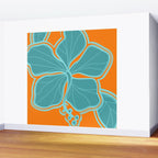 Kailua Hibiscus Hawaiian Engineered Floral Wall Mural Gallery Image 2