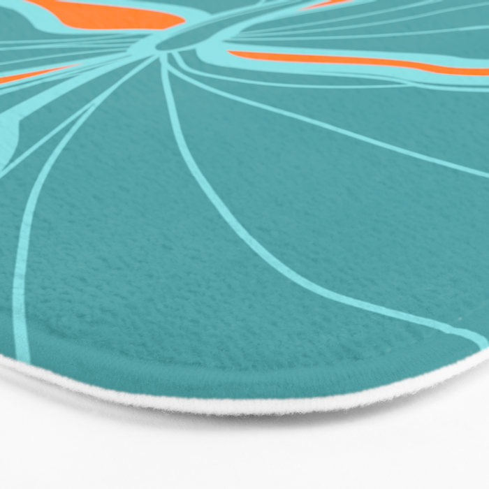 Kailua Hibiscus Hawaiian Engineered Floral Bath Mat Gallery Image 3