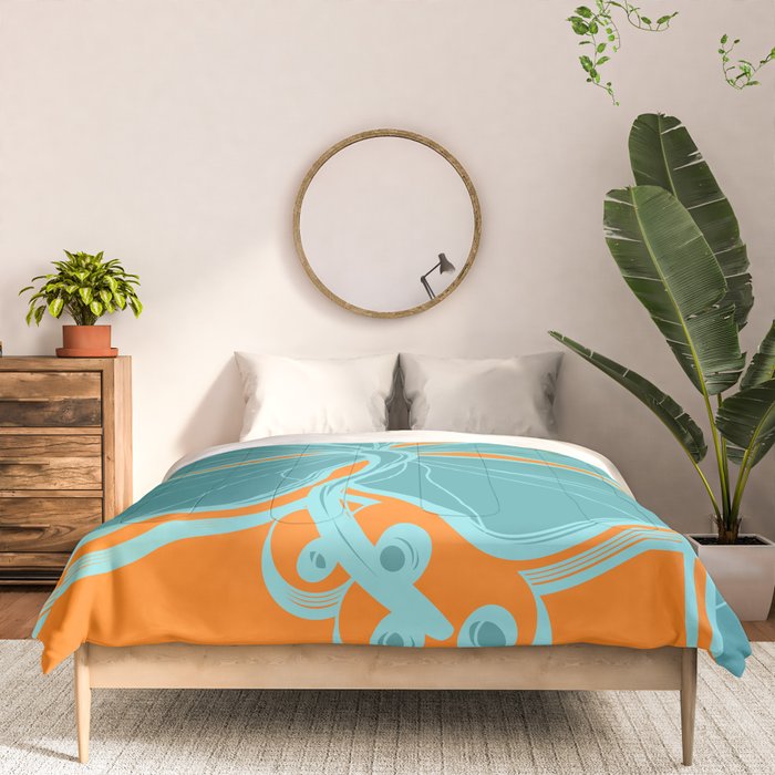 Kailua Hibiscus Hawaiian Engineered Floral Comforter Gallery Image 3