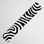 Abstract black and white stripe line pattern Table Runner Gallery Image 3