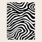 Abstract black and white stripe line pattern Poster Gallery Image 4