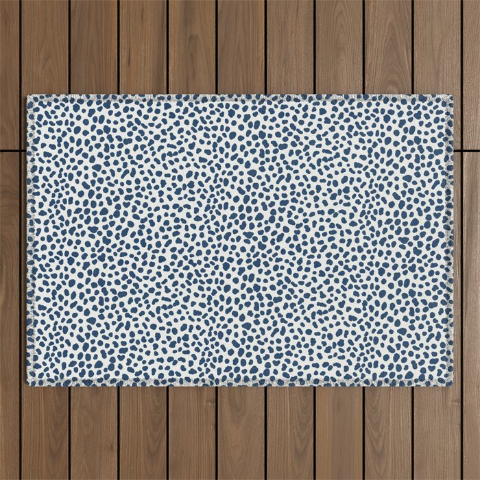 Navy Cheetah Print Outdoor Rug Gallery Image 1