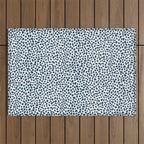Navy Cheetah Print Outdoor Rug Gallery Image 1
