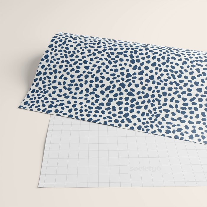 Navy Cheetah Print Wrapping Paper Gallery Image 2