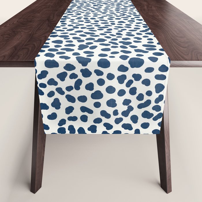Navy Cheetah Print Table Runner Gallery Image 1