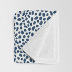 Navy Cheetah Print Throw Blanket Gallery Image 3