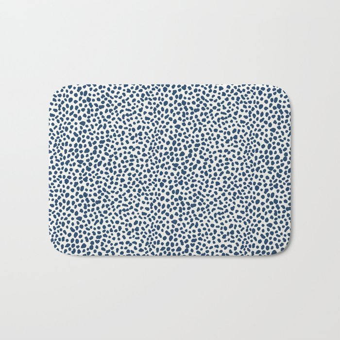 Navy Cheetah Print Bath Mat Gallery Image 1