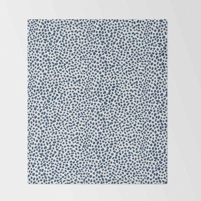 Navy Cheetah Print Throw Blanket Gallery Image 2