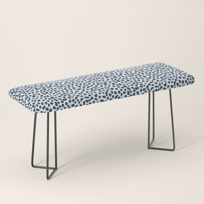 Navy Cheetah Print Bench Gallery Image 1
