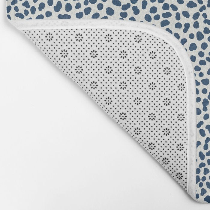 Navy Cheetah Print Bath Mat Gallery Image 2