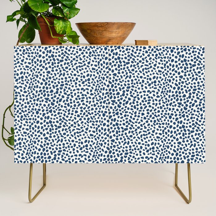 Navy Cheetah Print Credenza Gallery Image 1
