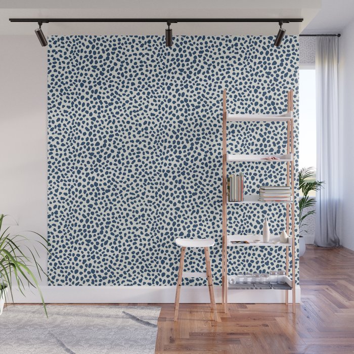 Navy Cheetah Print Wall Mural Gallery Image 1