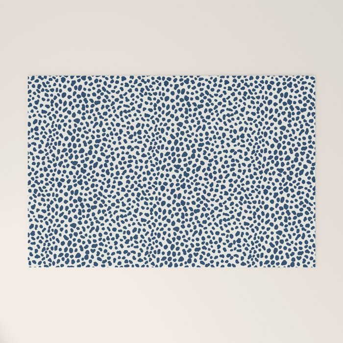 Navy Cheetah Print Welcome Mat Gallery Image 1