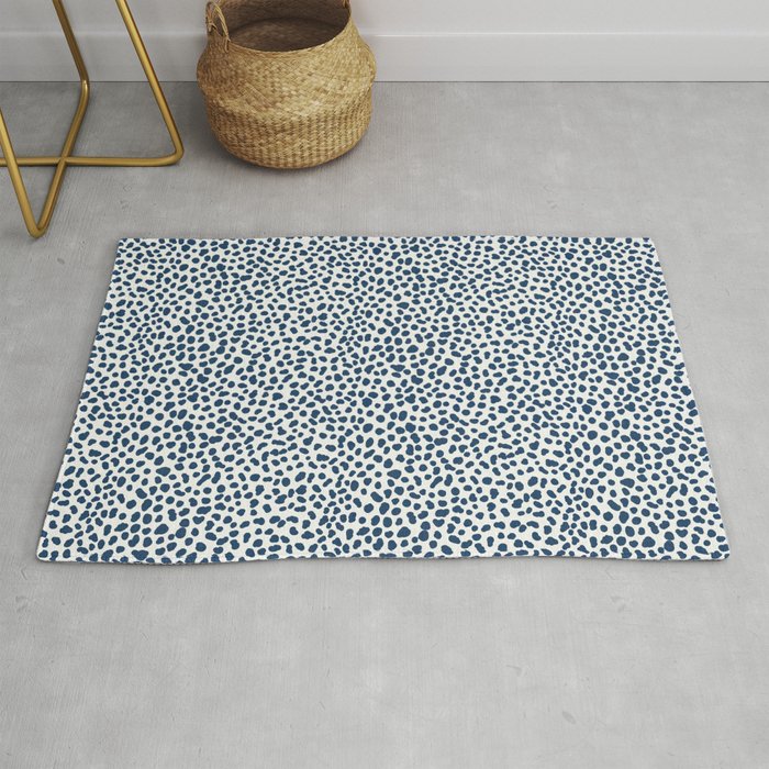 Navy Cheetah Print Rug Gallery Image 1