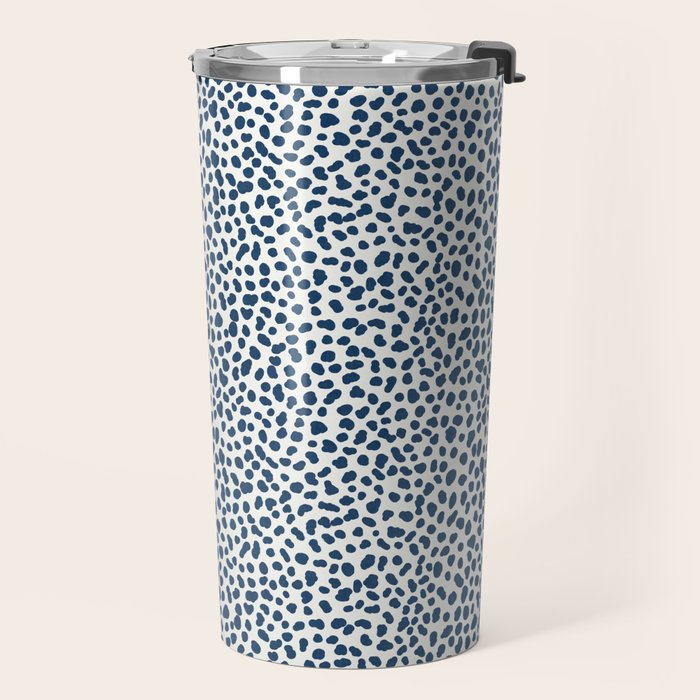Navy Cheetah Print Travel Mug Gallery Image 2