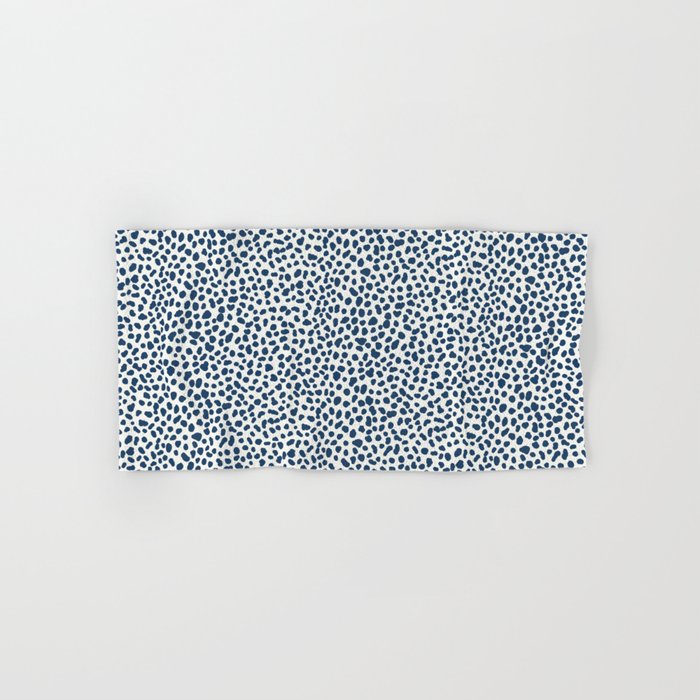 Navy Cheetah Print Bath Towel Gallery Image 1