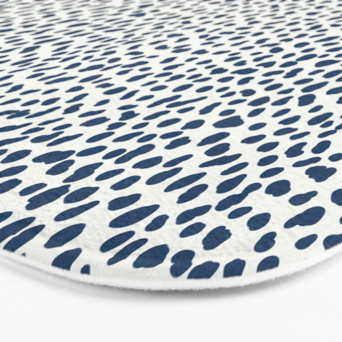 Navy Cheetah Print Bath Mat Gallery Image 3