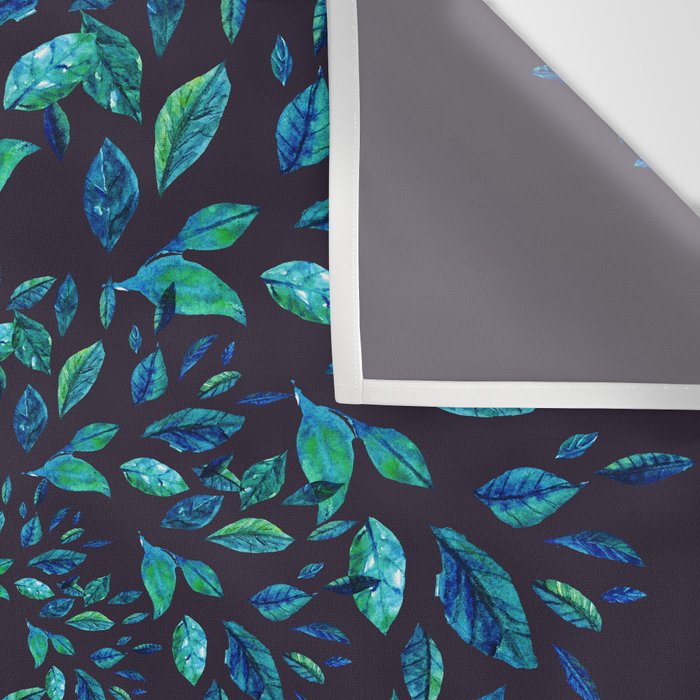 Blue Leaves Mandala Wall Tapestry Gallery Image 3