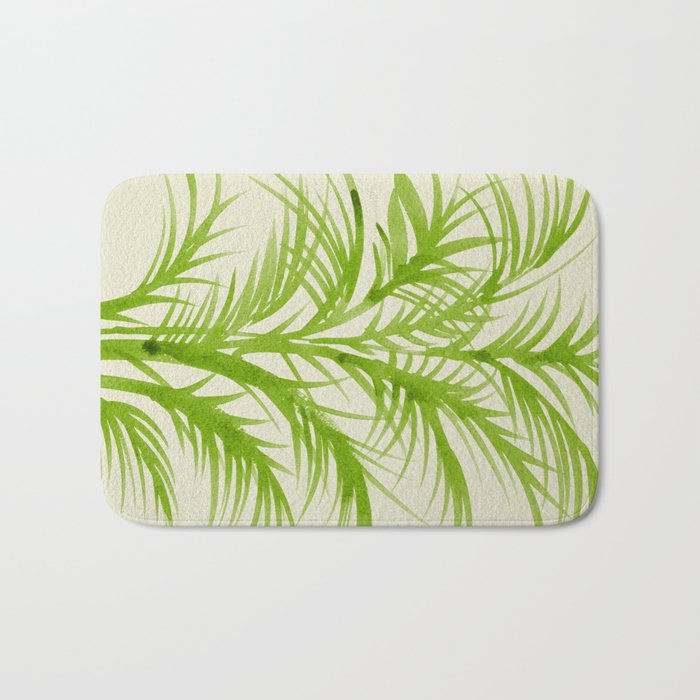 Lime Palms Bath Mat Gallery Image 1
