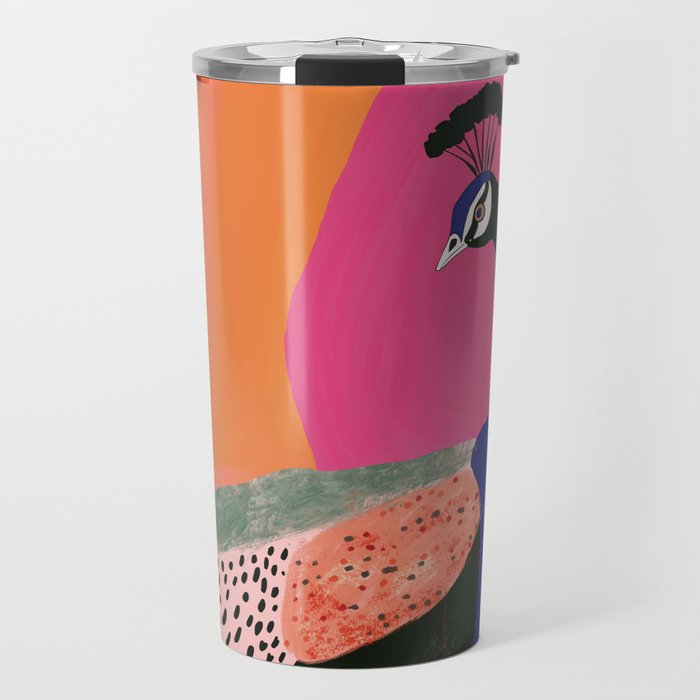 Beautiful Peacock Travel Mug Gallery Image 1