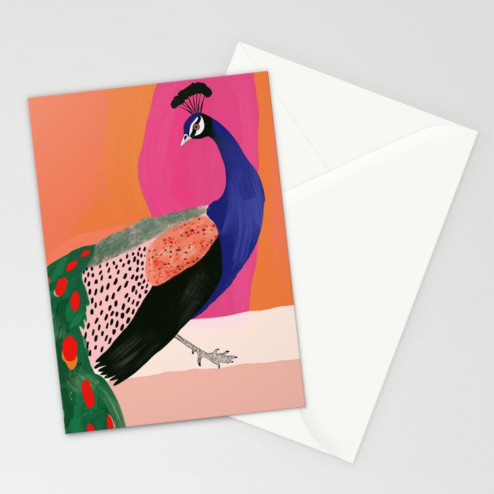 Beautiful Peacock Stationery Card Gallery Image 2