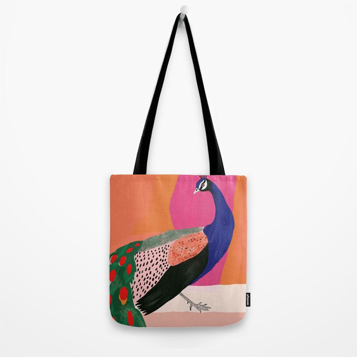 Beautiful Peacock Tote Bag Gallery Image 2