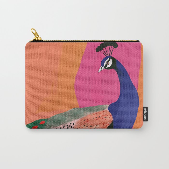 Beautiful Peacock Carry All Pouch Gallery Image 1