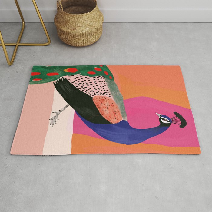 Beautiful Peacock Rug Gallery Image 1