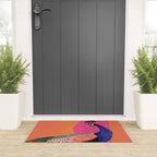 Beautiful Peacock Welcome Mat Gallery Image 3