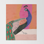 Beautiful Peacock Throw Blanket Gallery Image 2