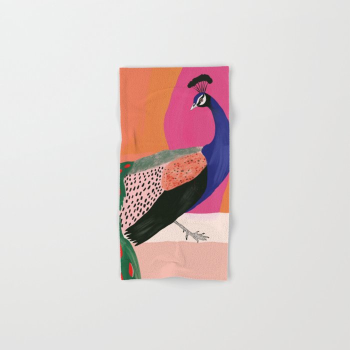 Beautiful Peacock Bath Towel Gallery Image 1