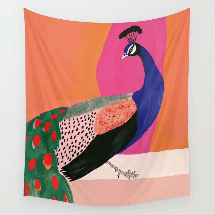 Beautiful Peacock Wall Tapestry Gallery Image 4