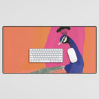 Beautiful Peacock Desk Mat Gallery Image 1