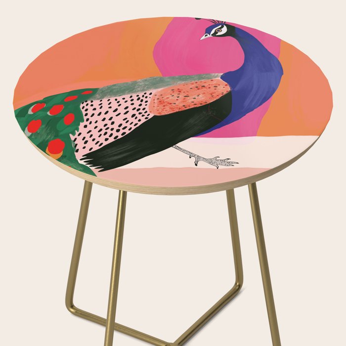 Beautiful Peacock Side Table Gallery Image 2