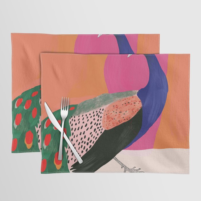Beautiful Peacock Placemat Gallery Image 1