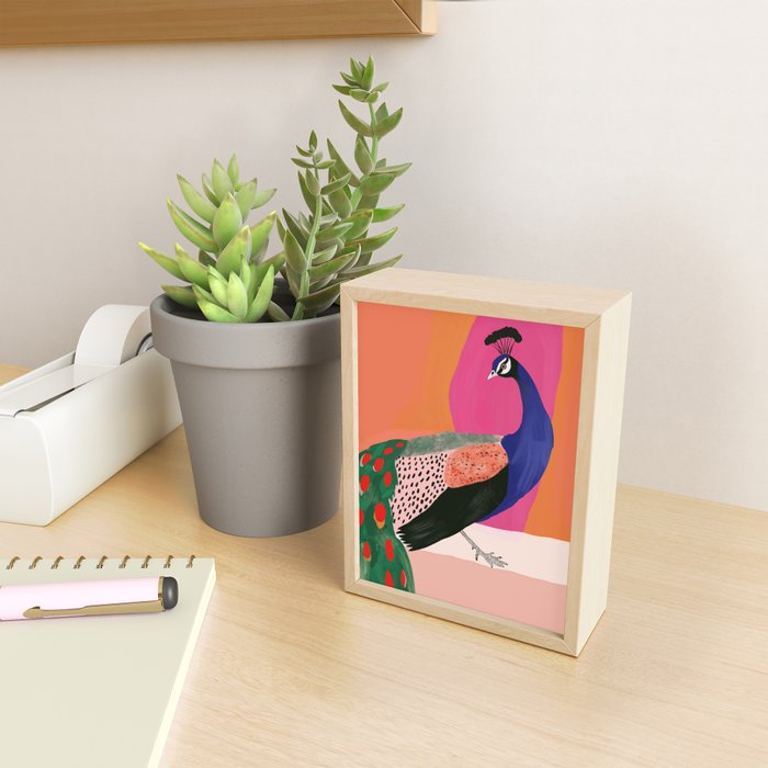 Beautiful Peacock Mini Art Print Gallery Image 2