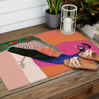 Beautiful Peacock Outdoor Rug Gallery Image 2