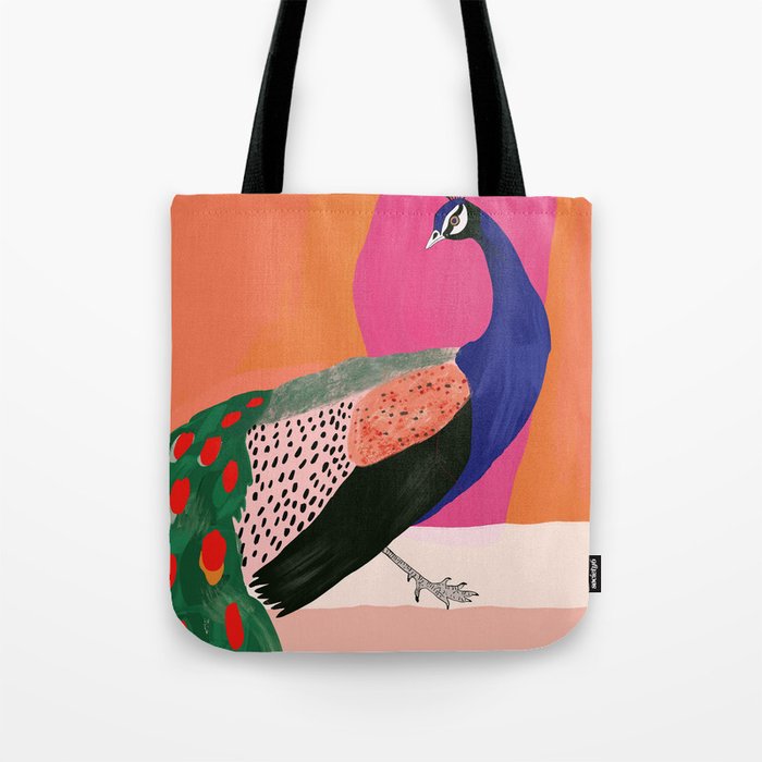 Beautiful Peacock Tote Bag Gallery Image 1