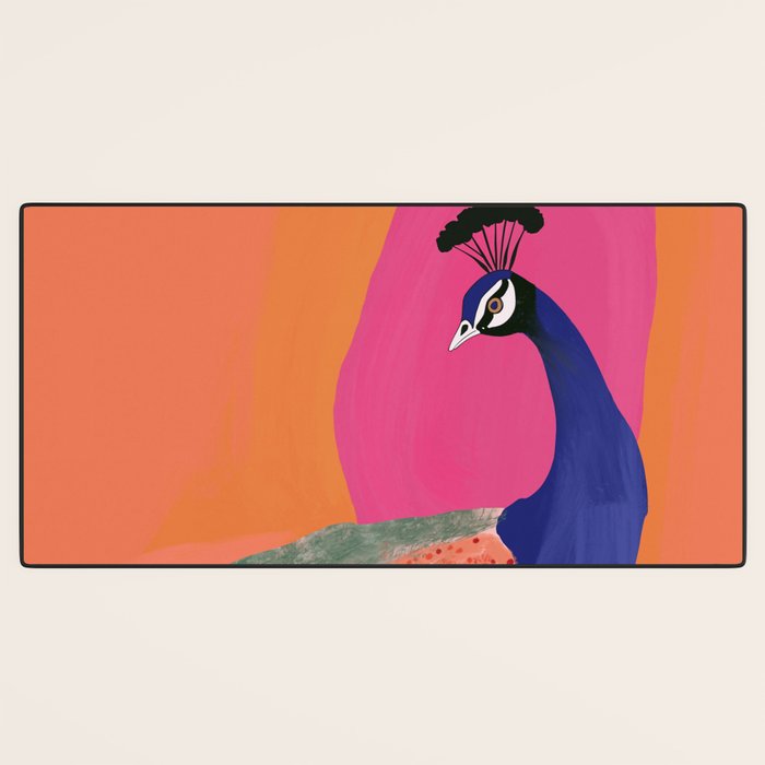 Beautiful Peacock Desk Mat Gallery Image 3