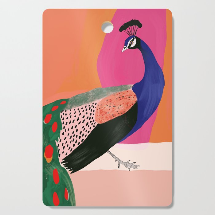 Beautiful Peacock Cutting Board Gallery Image 1