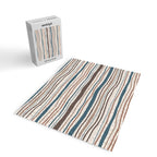 Wonky lines - mocha mousse and teal Jigsaw Puzzle Gallery Image 2