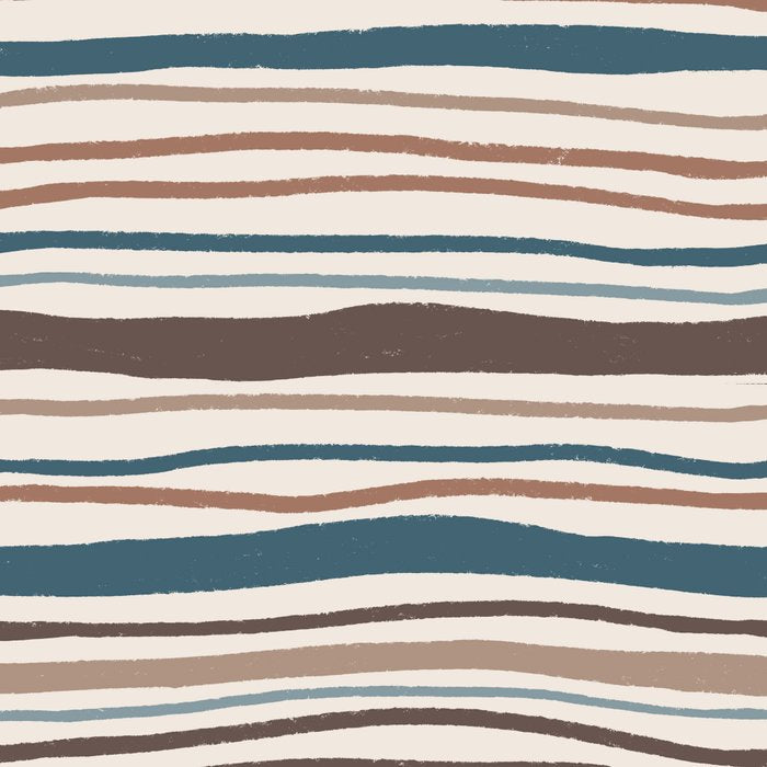 Wonky lines - mocha mousse and teal Coffee Mug Gallery Image 2