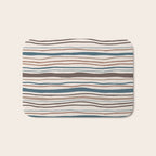 Wonky lines - mocha mousse and teal Bath Mat Gallery Image 1