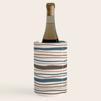 Wonky lines - mocha mousse and teal Wine Chiller Gallery Image 1